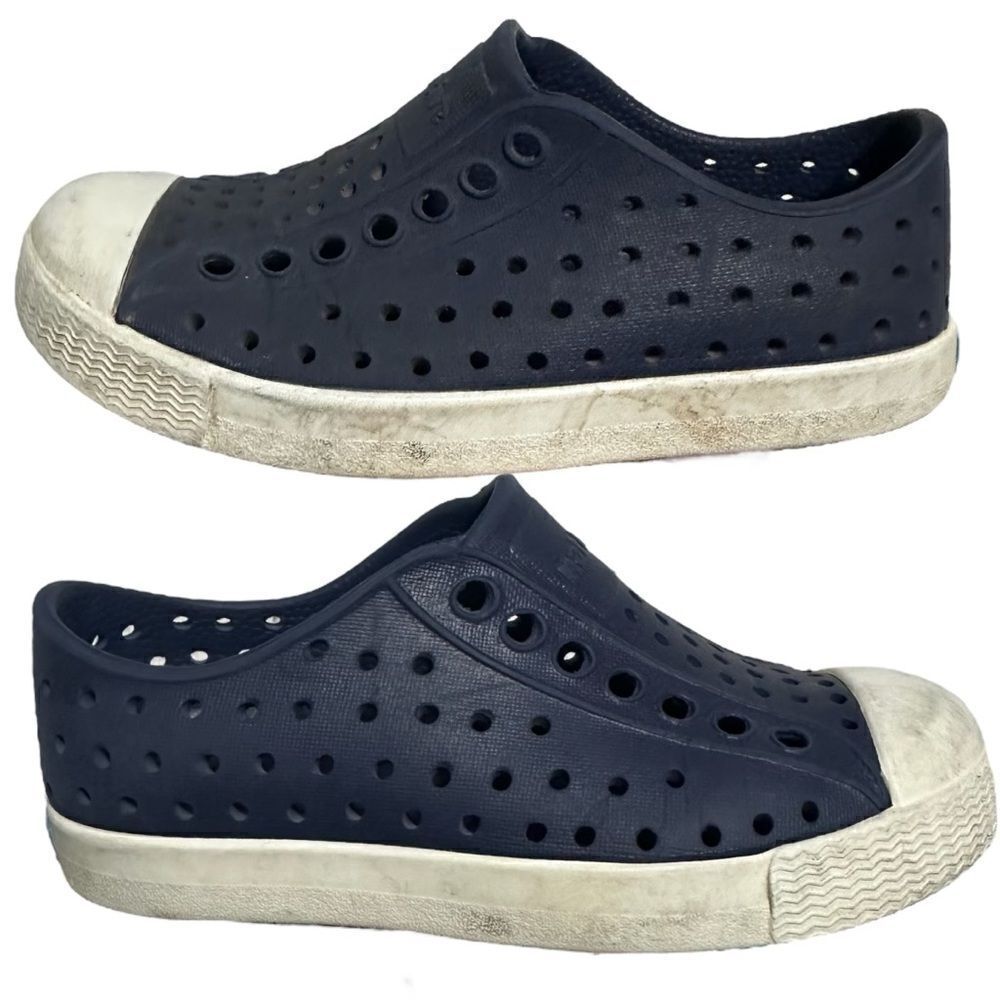 Native Jefferson Navy Blue‎ Kids Slip On Water Shoes Size C8